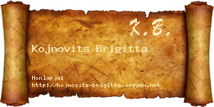 Kojnovits Brigitta névjegykártya