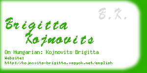 brigitta kojnovits business card